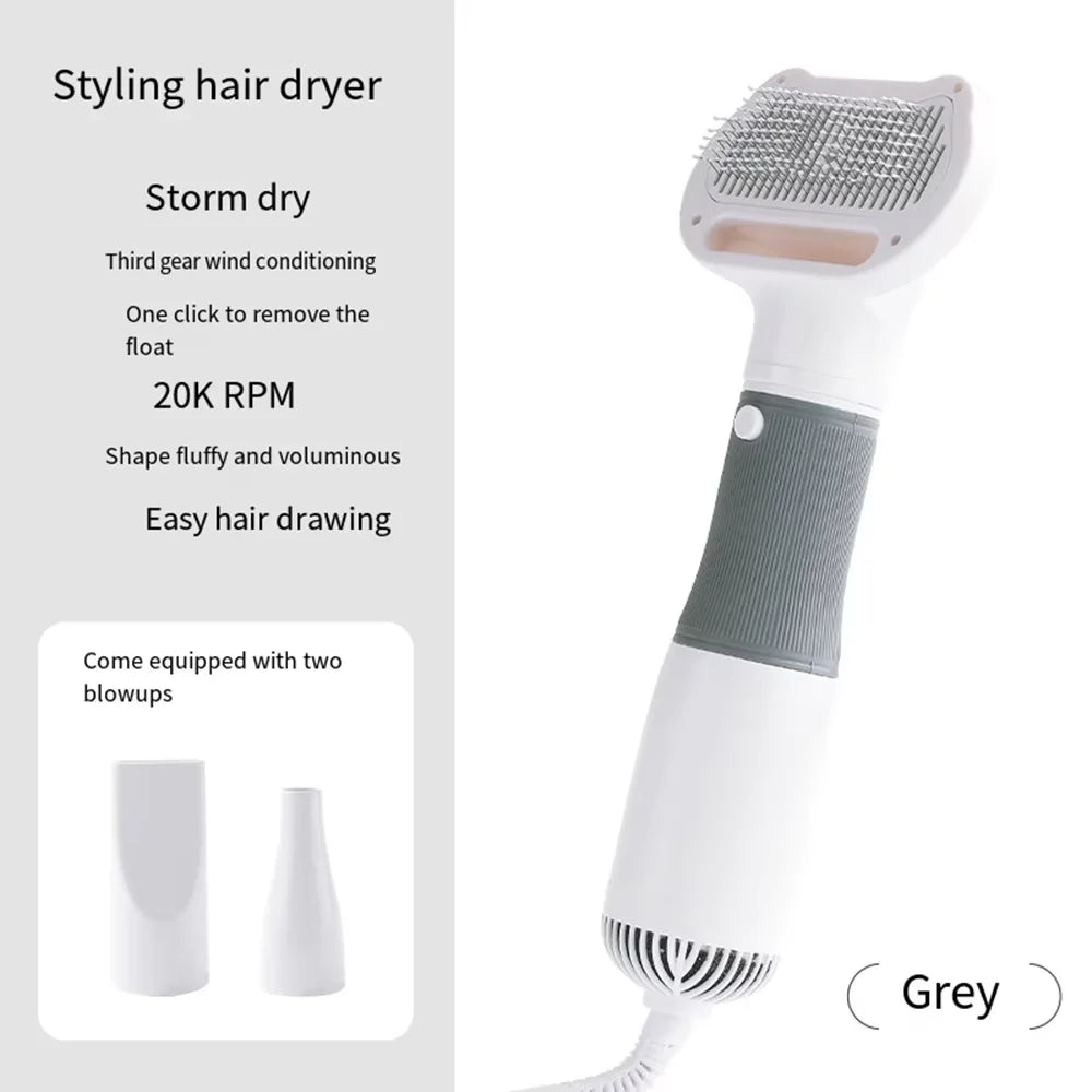 Dog Hair Dryer Brush - 3-in-1 Grooming Tool