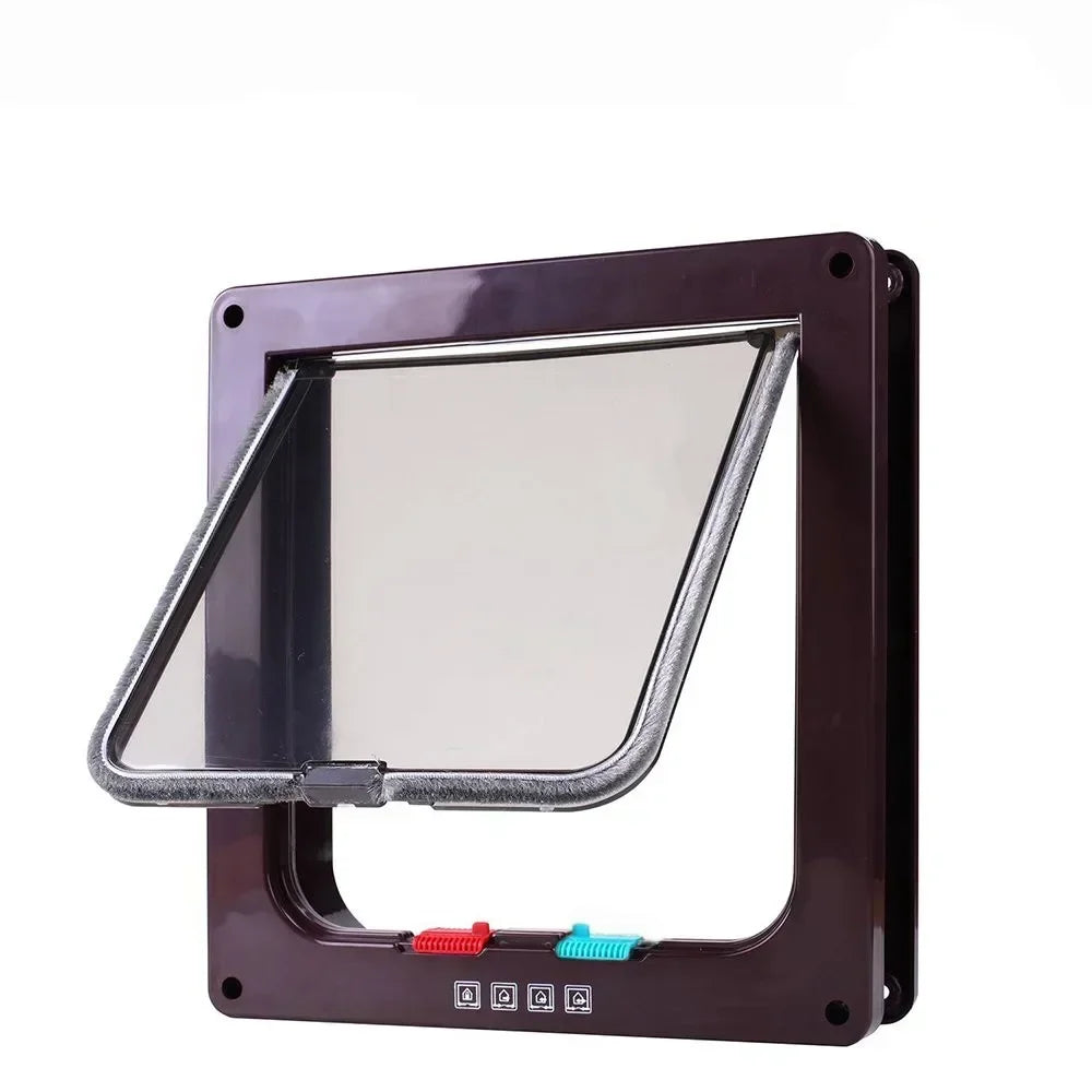Pet Flap Door - 4-Way Security Lock Gate