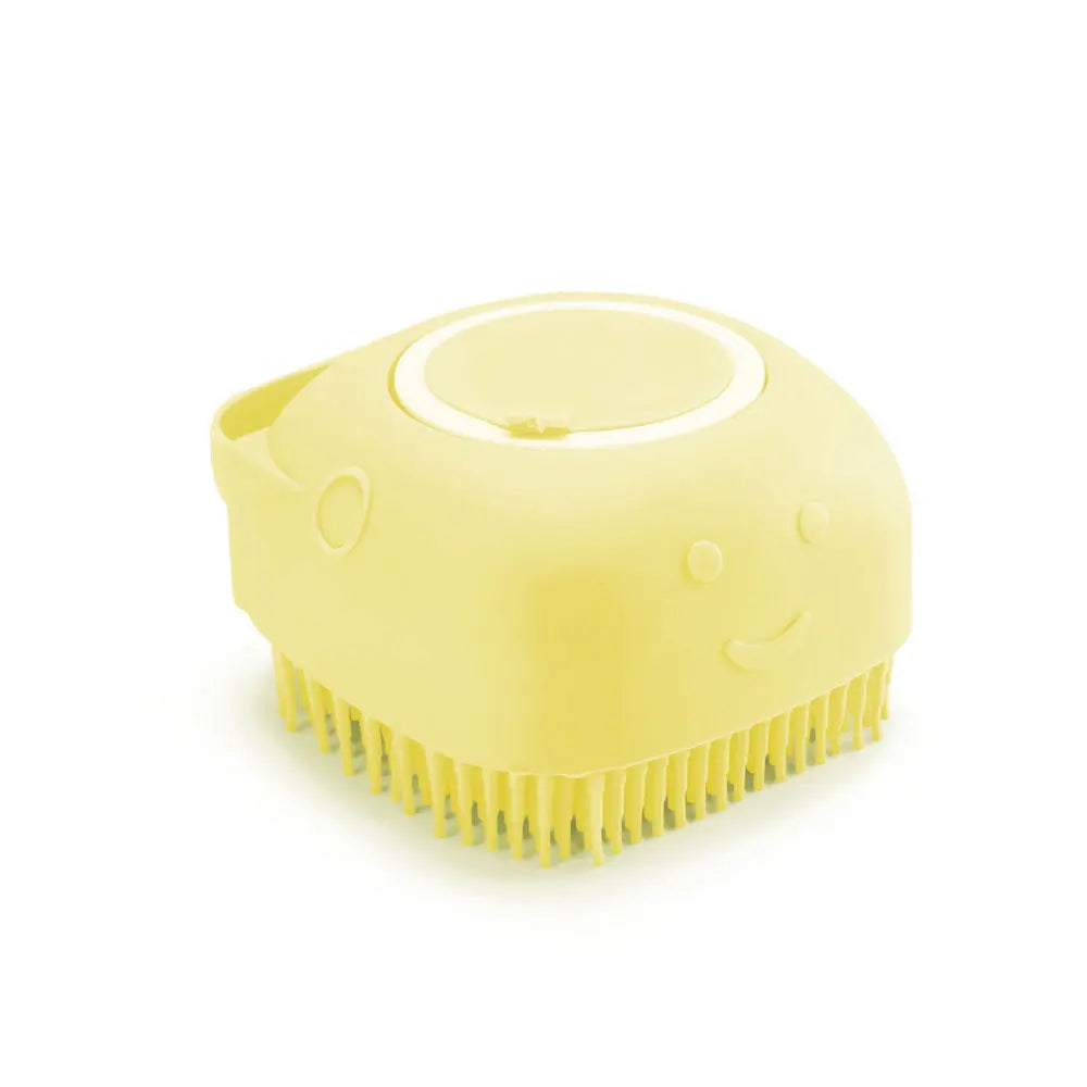 2-in-1 Silicone Pet Bath Brush - Massage & Shampoo Dispenser for Dogs