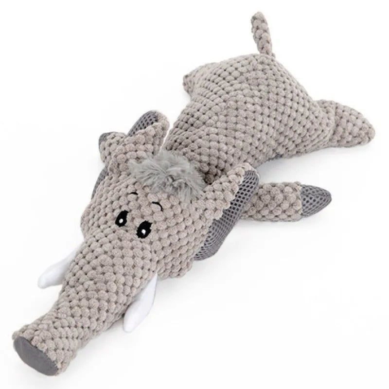 Plush Squeaky Dog Toy - Bite-Resistant Interactive Pet Toy with Sound