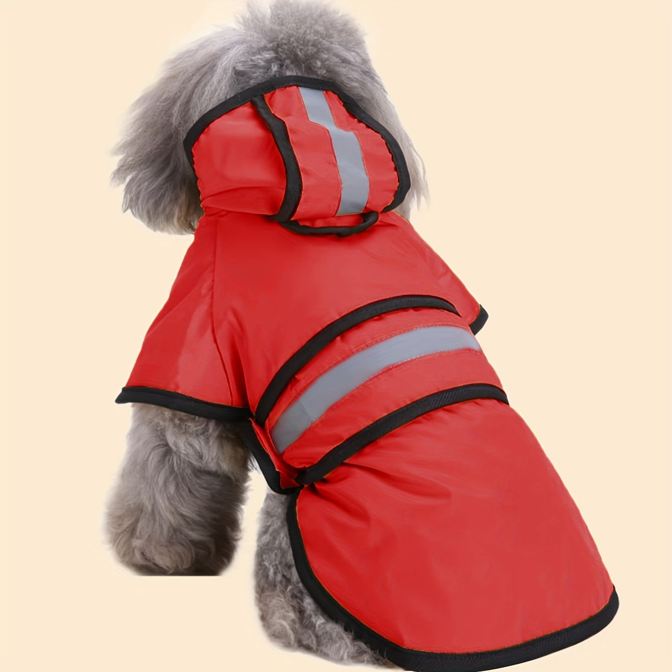 Reflective Waterproof Dog Raincoat - Adjustable Lightweight Rain Jacket