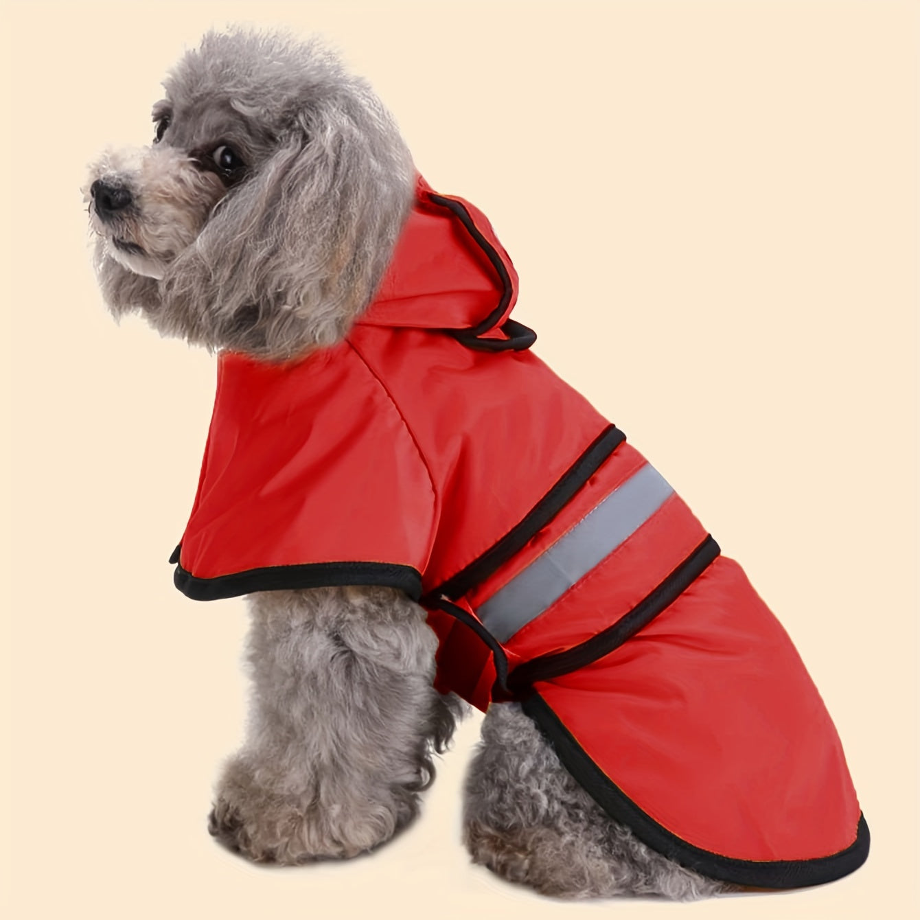 Reflective Waterproof Dog Raincoat - Adjustable Lightweight Rain Jacket