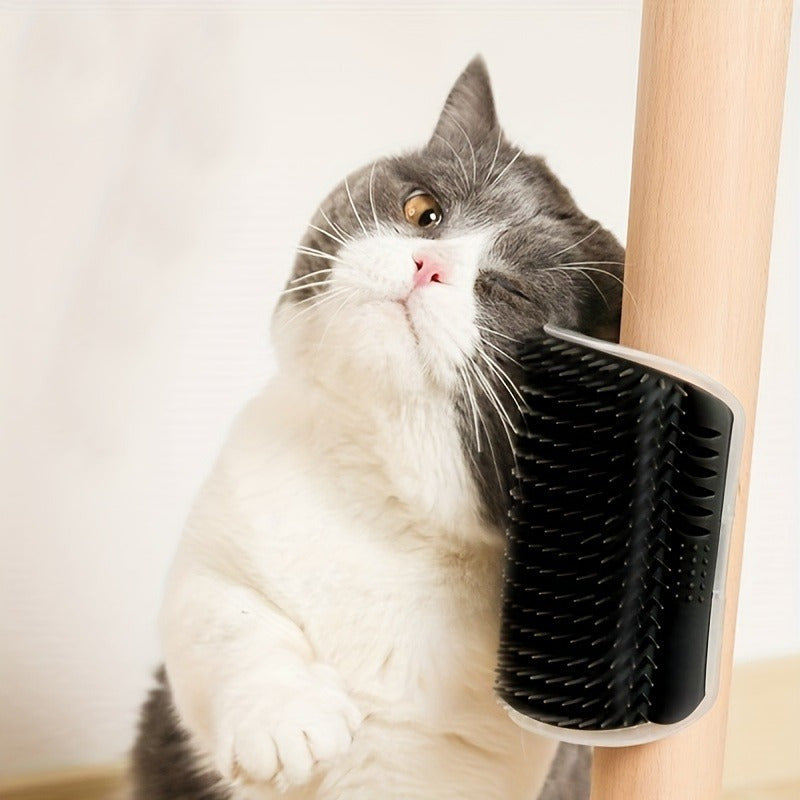 Wall-Mounted Cat Grooming Comb - Self-Cleaning Brush