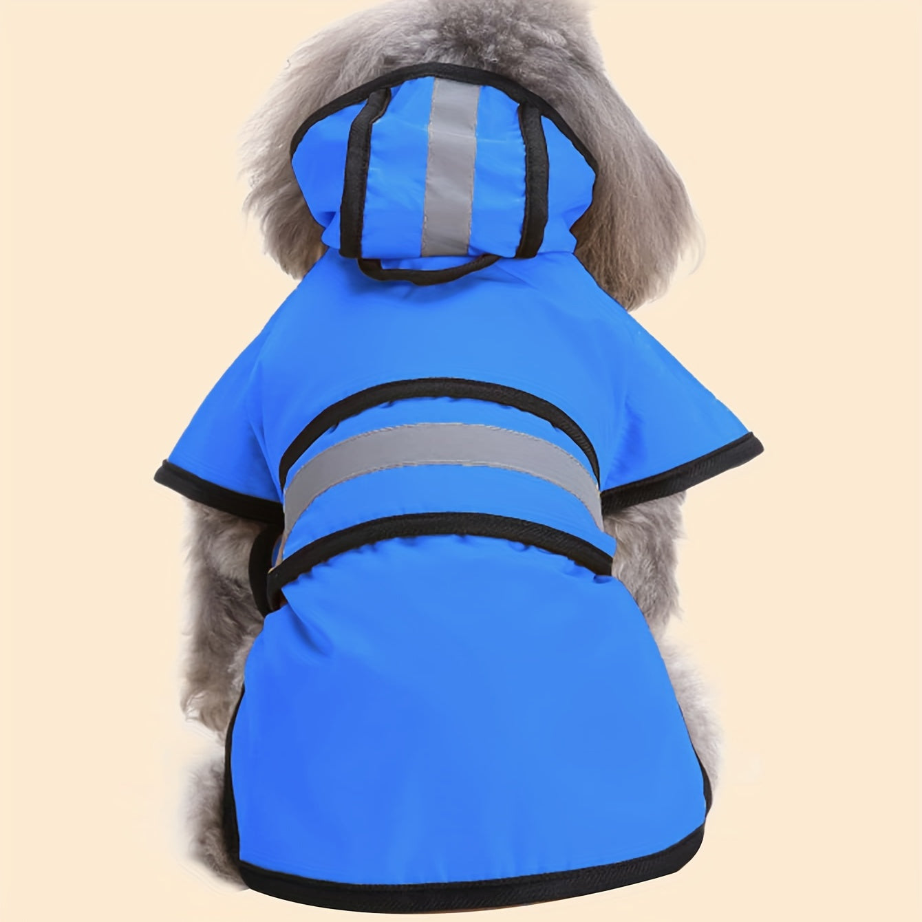Reflective Waterproof Dog Raincoat - Adjustable Lightweight Rain Jacket