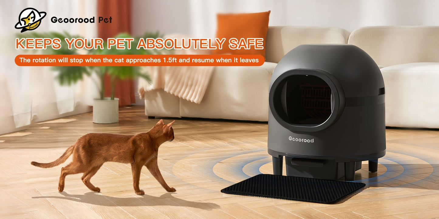 Smart Self-Cleaning Cat Litter Box - Large Electric