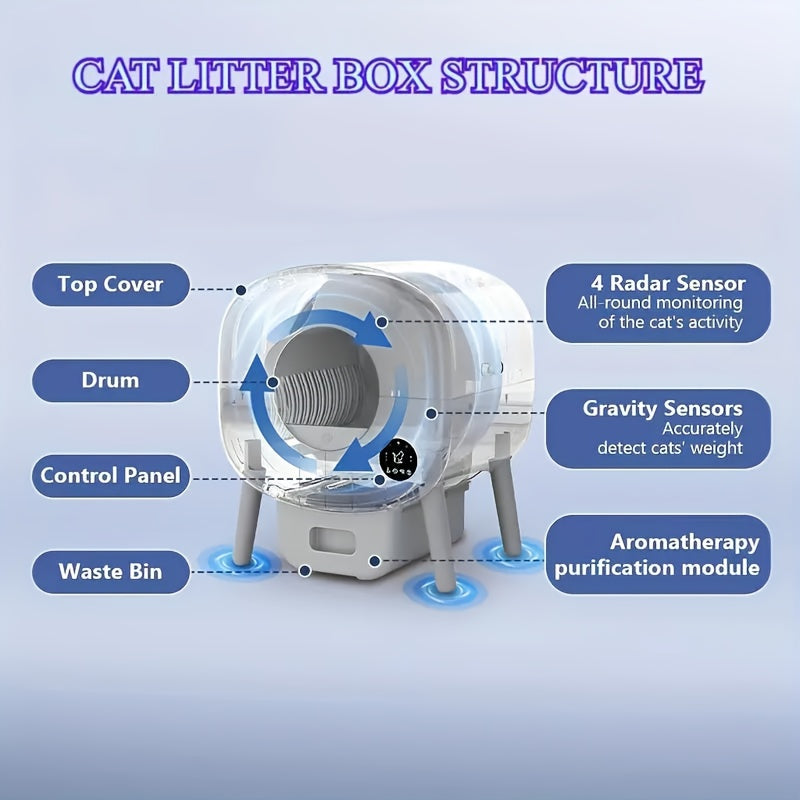 Self-Cleaning Cat Litter Box - Extra Large Automatic