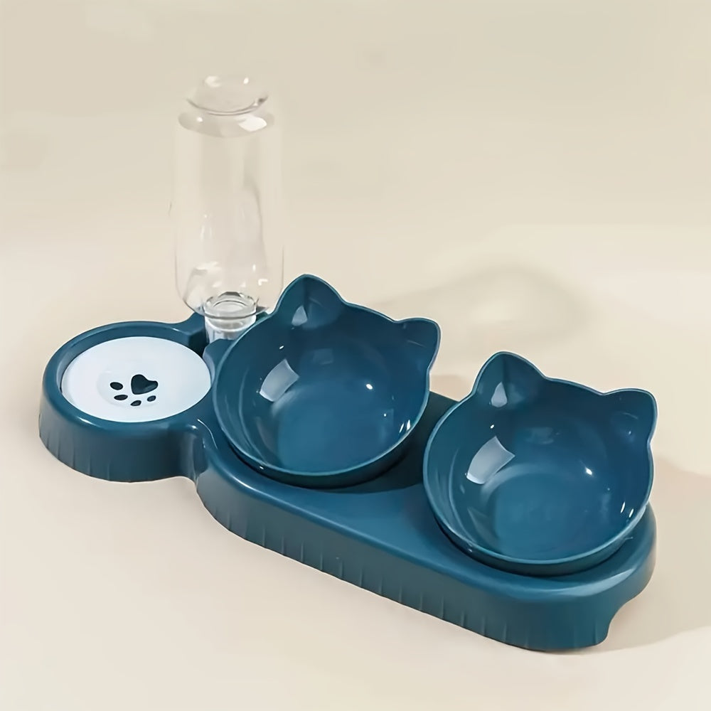 Anti-Slip Tilted Pet Bowl - Ergonomic Design