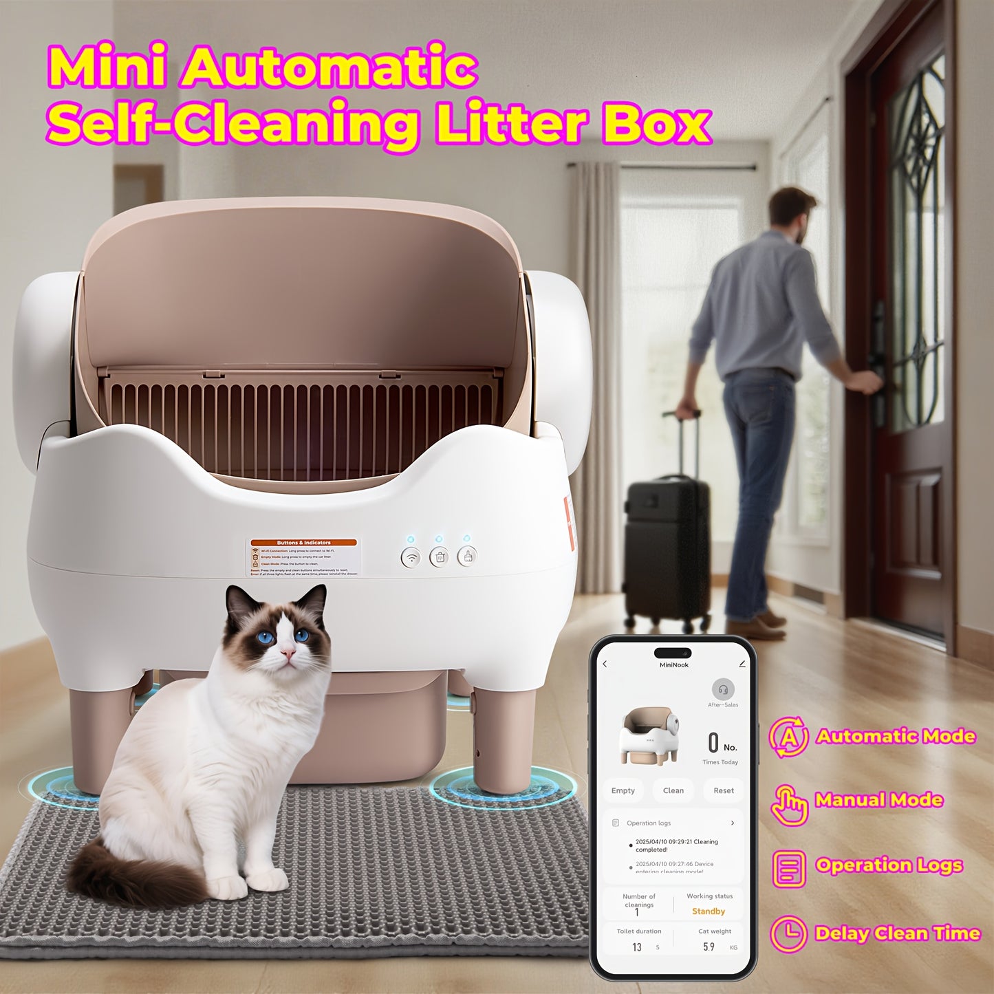 Self-Cleaning Cat Litter Box - Extra Large Automatic