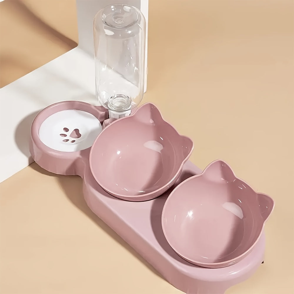 Anti-Slip Tilted Pet Bowl - Ergonomic Design