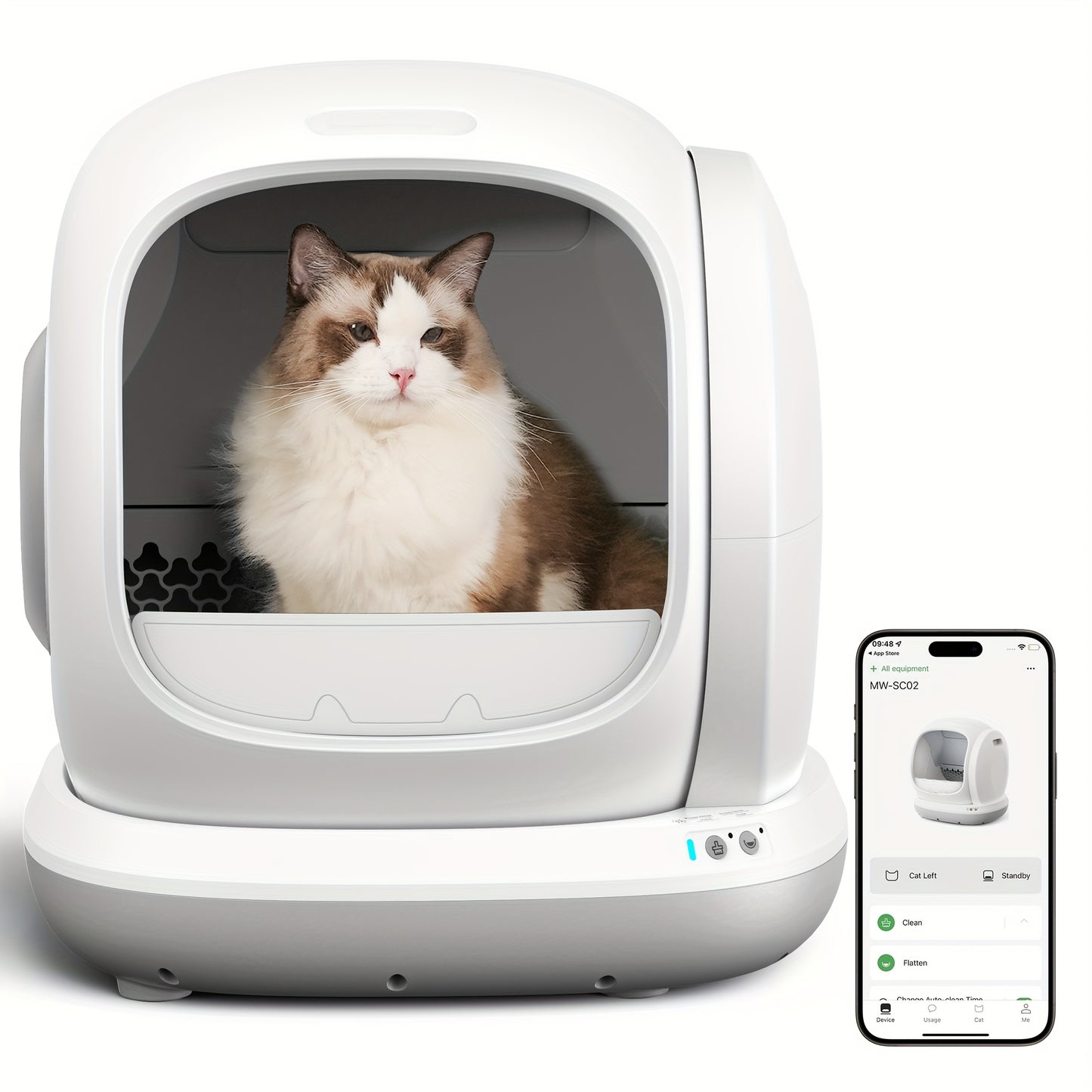 Self-Cleaning Cat Litter Box - App Control 19.8 Gallon