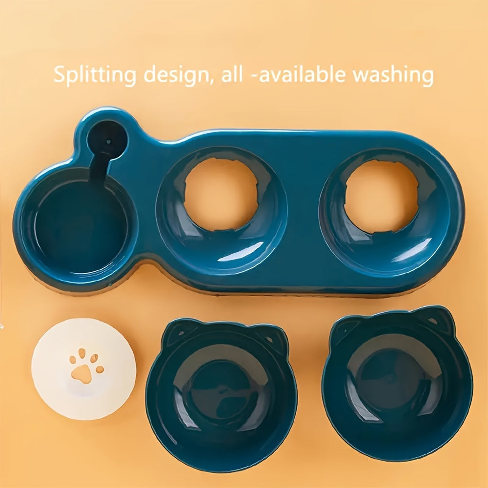 Anti-Slip Tilted Pet Bowl - Ergonomic Design