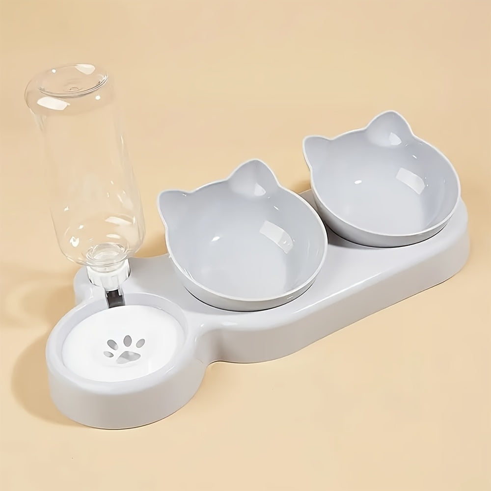 Anti-Slip Tilted Pet Bowl - Ergonomic Design