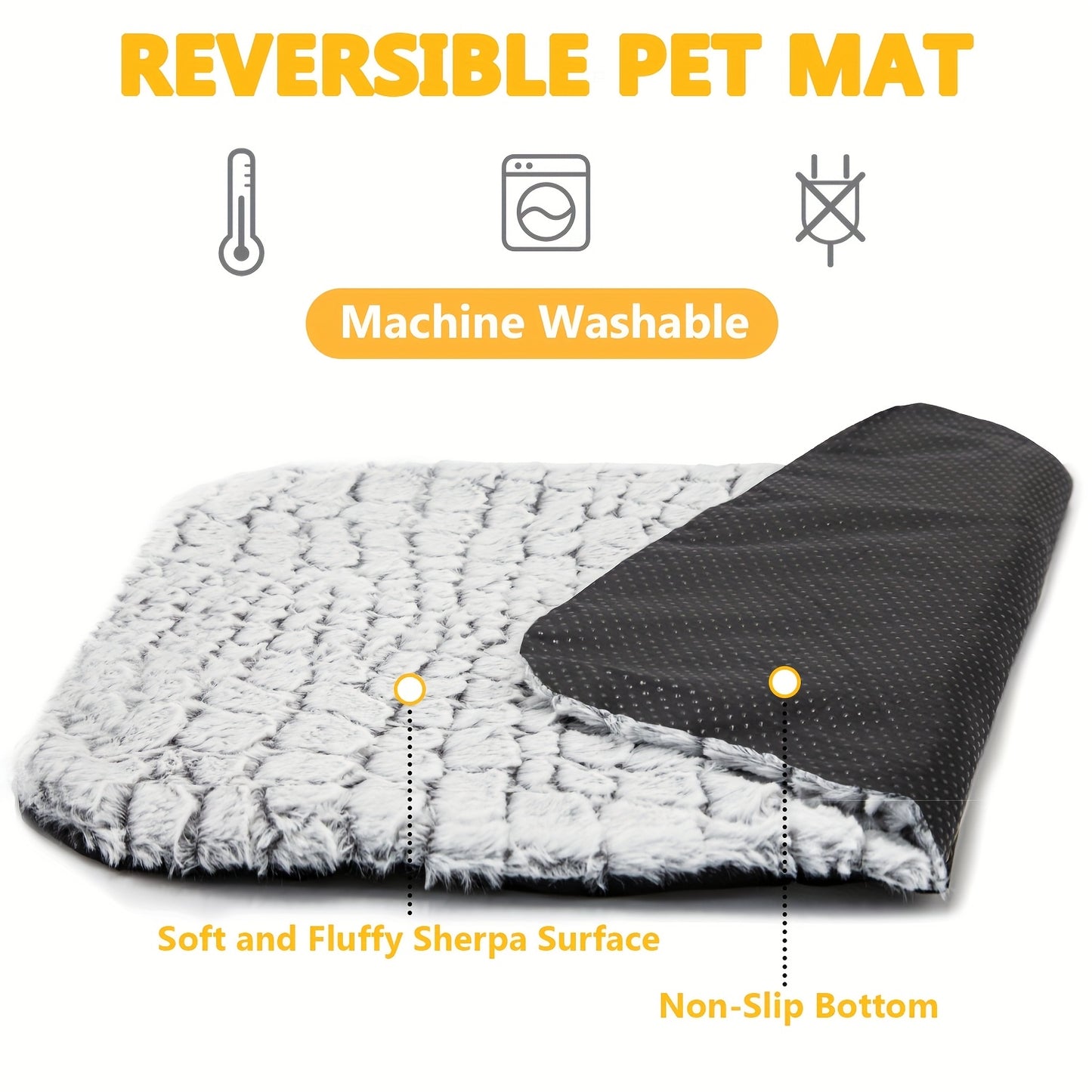 Self-Warming Pet Bed - No Electricity Thermal Pad for Cats & Dogs