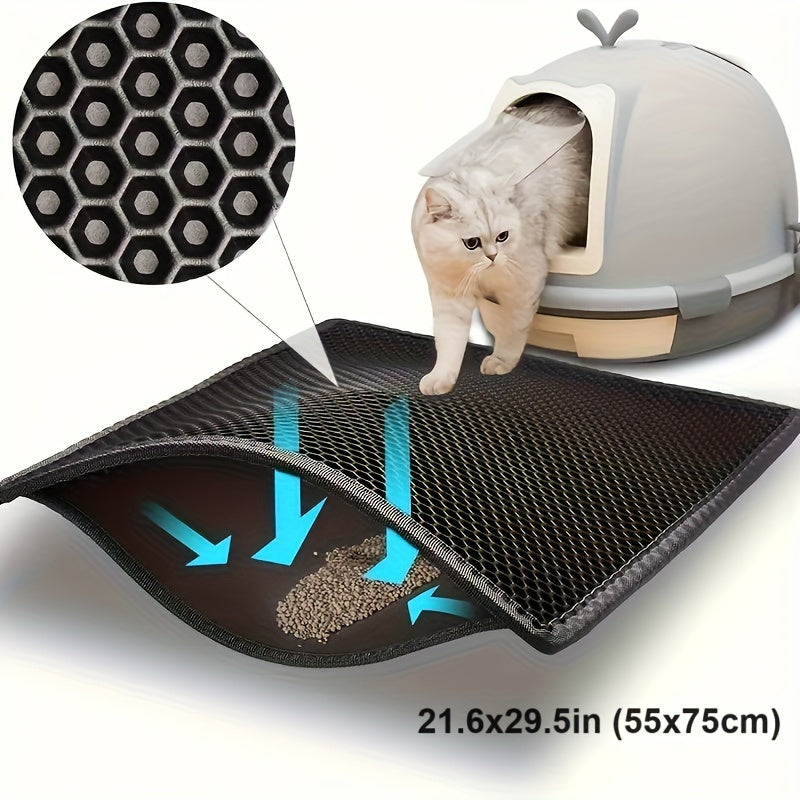 Pet cat litter mat double layer trapping mat for cats
