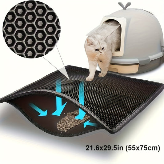 Pet cat litter mat double layer trapping mat for cats
