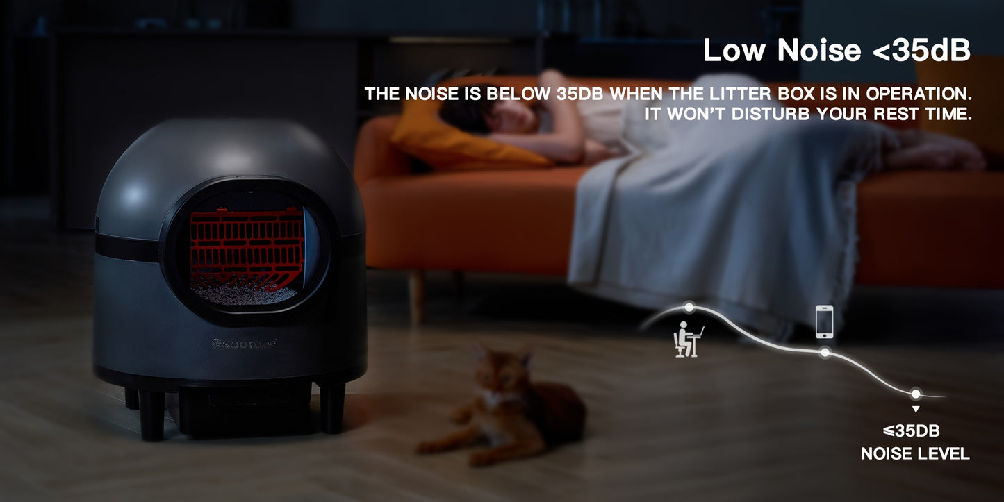 Smart Self-Cleaning Cat Litter Box - Large Electric