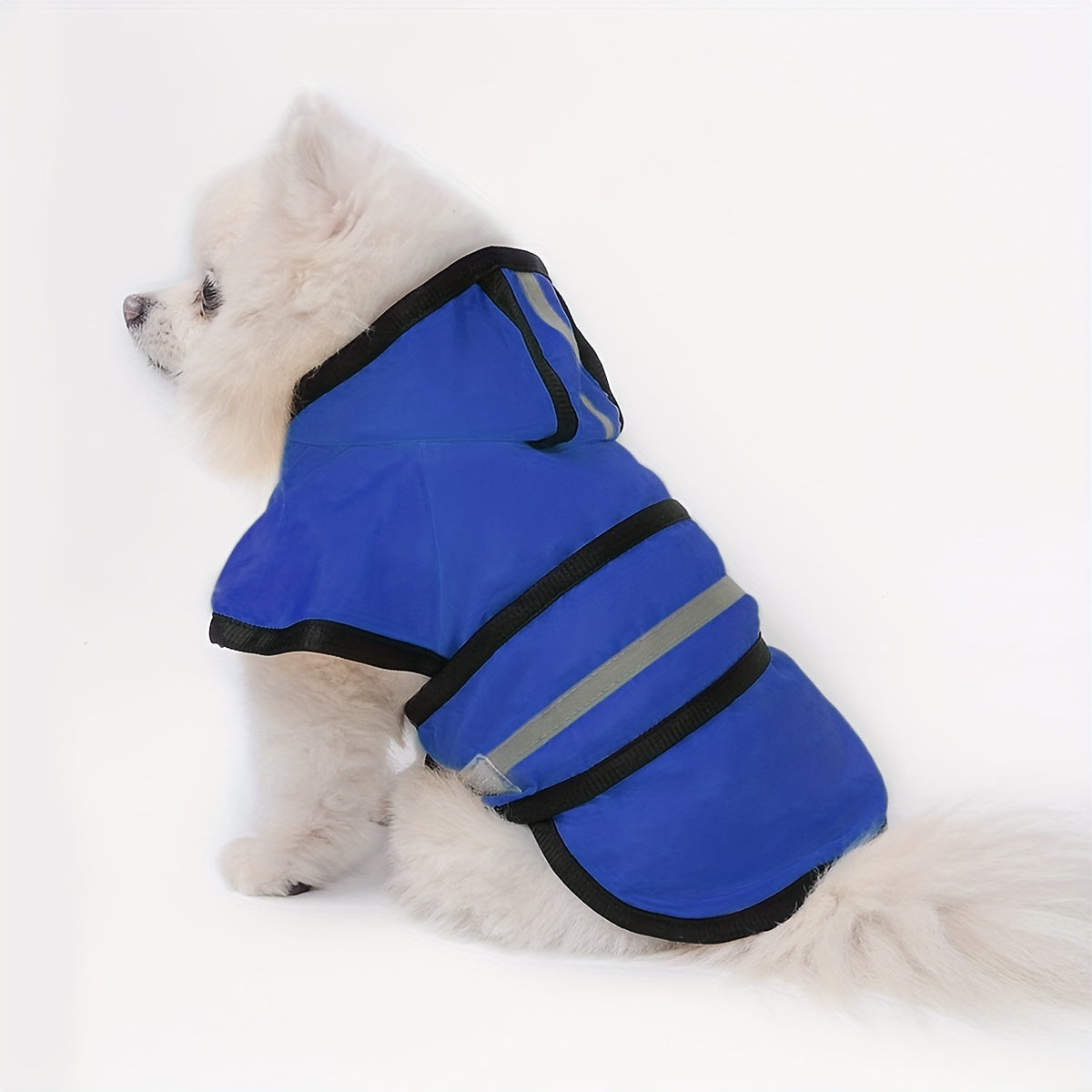 Reflective Waterproof Dog Raincoat - Adjustable Lightweight Rain Jacket