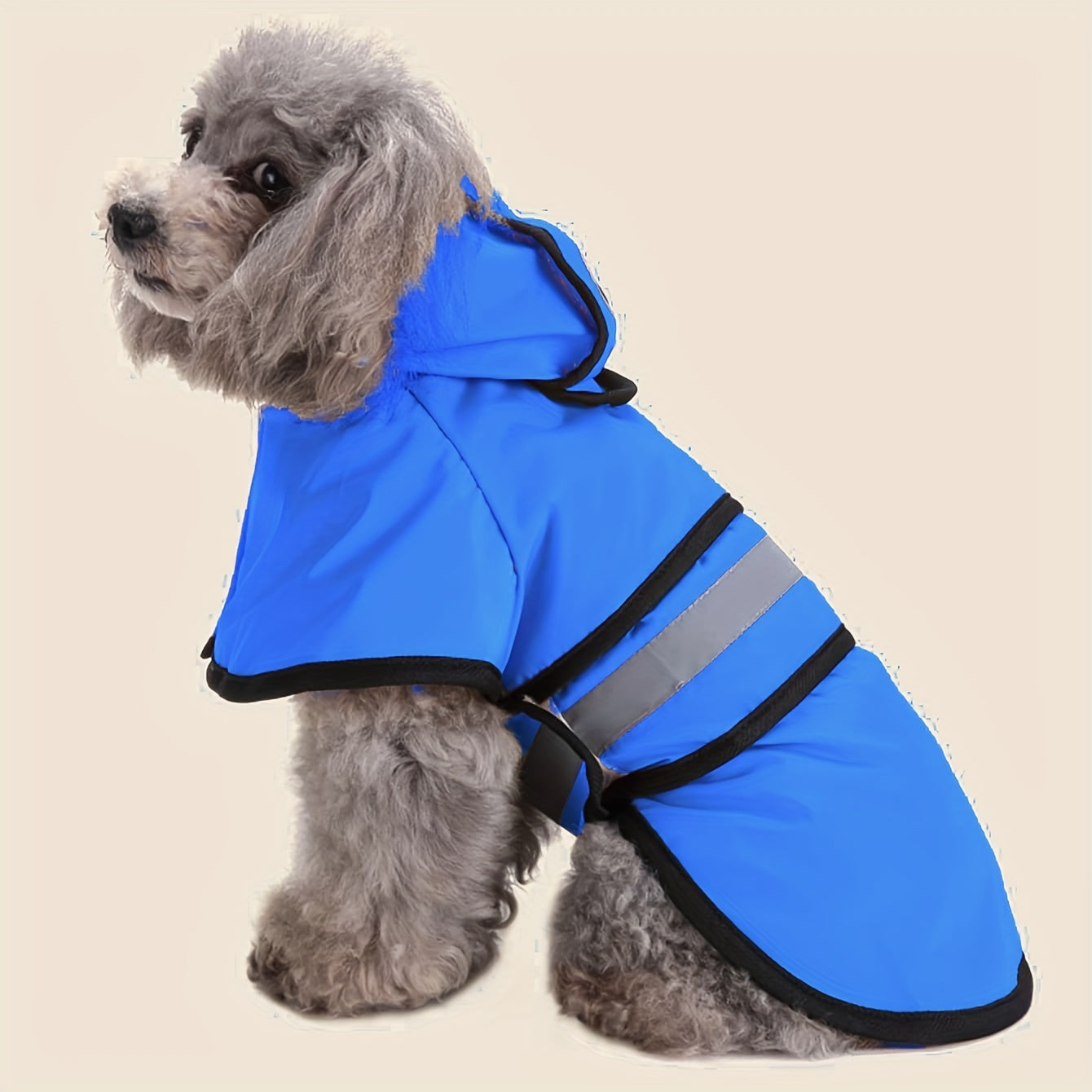Reflective Waterproof Dog Raincoat - Adjustable Lightweight Rain Jacket