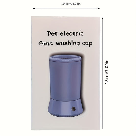 Purple portable electric dog paw washer with rechargeable battery
