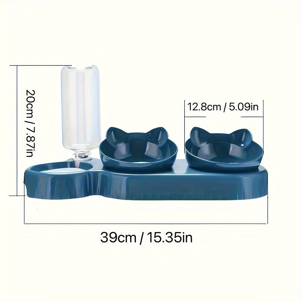 Anti-Slip Tilted Pet Bowl - Ergonomic Design