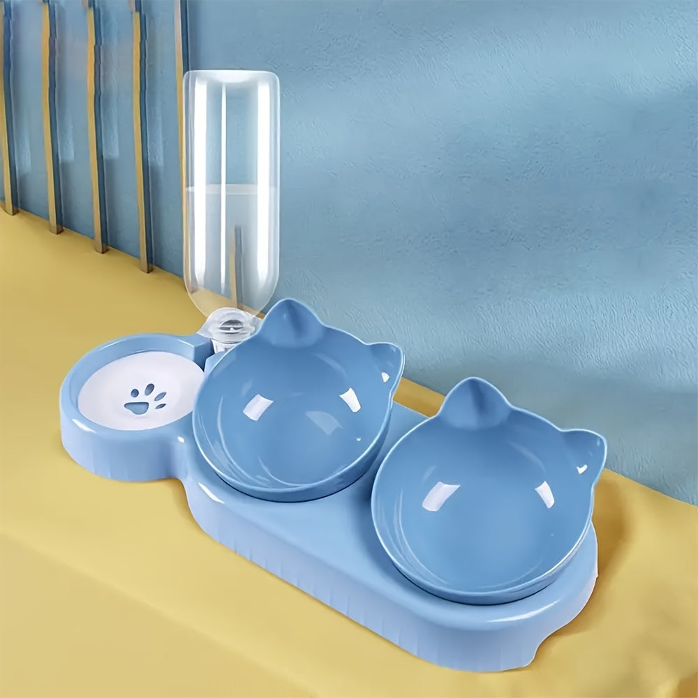 Anti-Slip Tilted Pet Bowl - Ergonomic Design