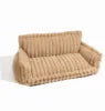 Pet Bed - Striped Velvet Plush House