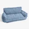 Pet Bed - Striped Velvet Plush House