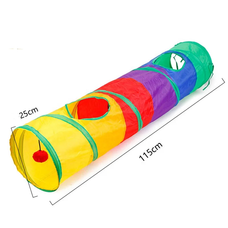 Cat Tunnel - Rainbow 3-Tube Play Toy