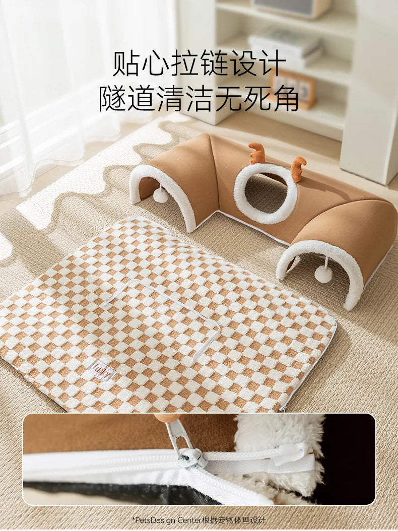Cat Tunnel - Winter Climbing Frame with Bed