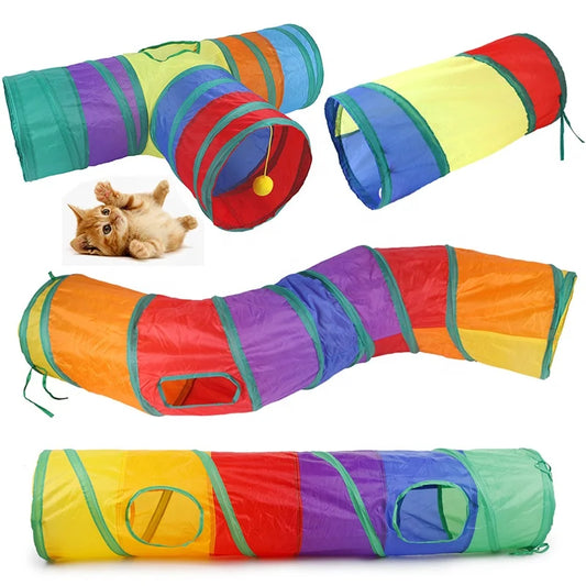 Cat Tunnel - Rainbow 3-Tube Play Toy