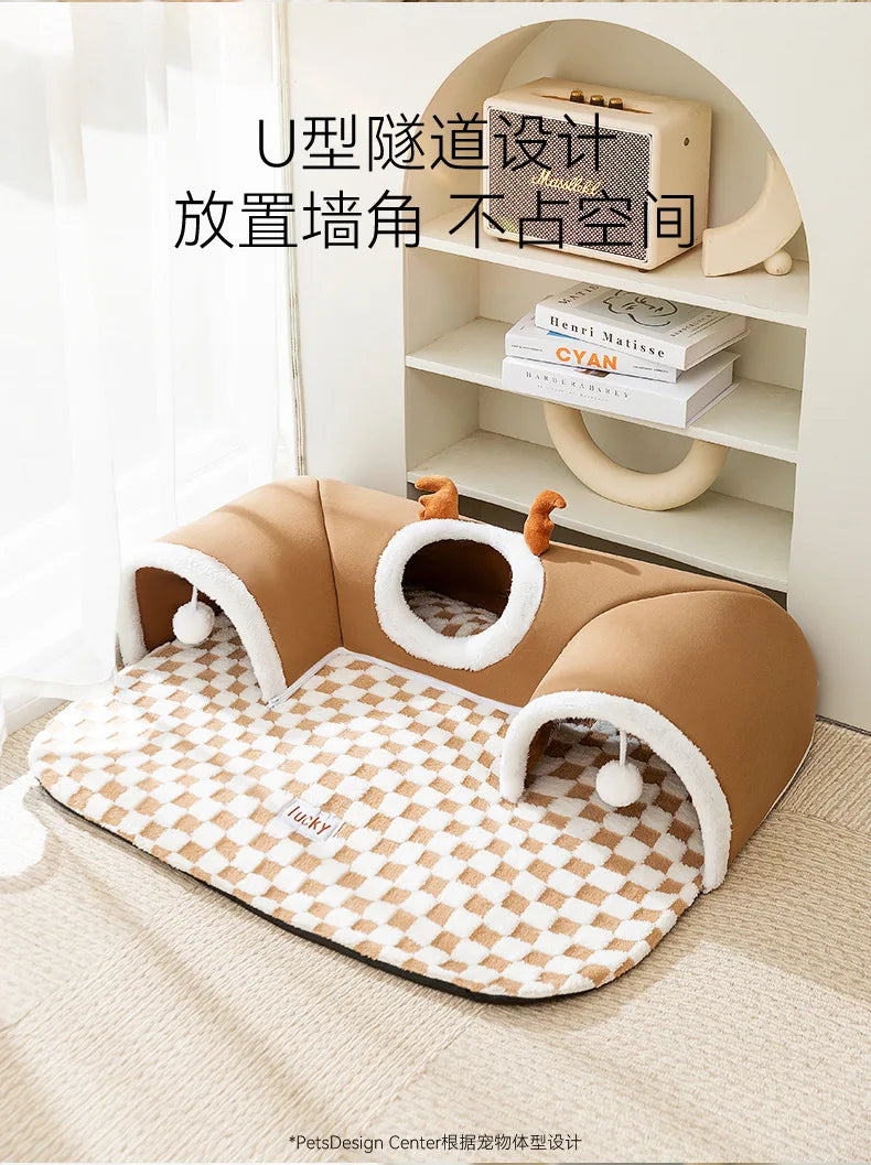Cat Tunnel - Winter Climbing Frame with Bed