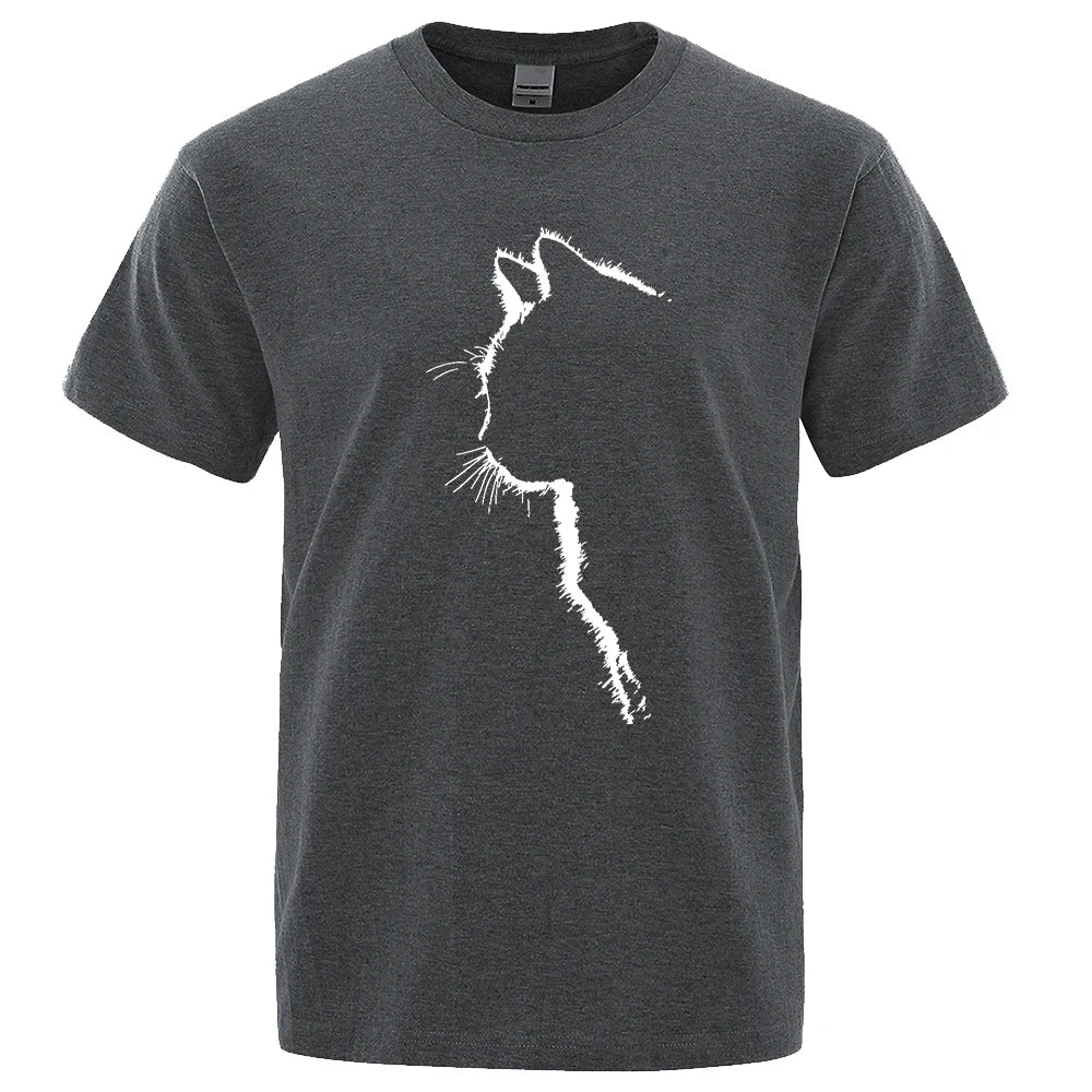 Cool Cat Print Men's T-Shirt - Hip Hop Streetwear Summer Tee