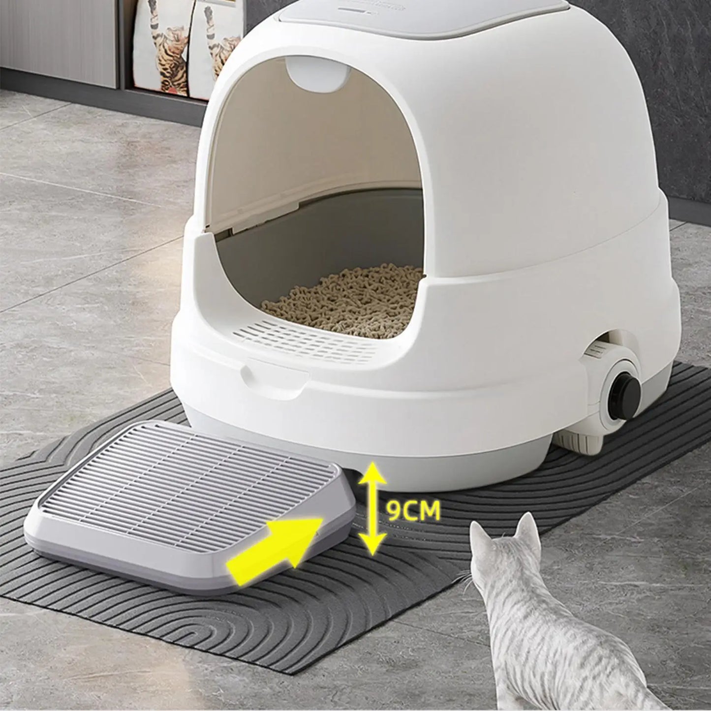 Cat Litter Catcher Ramp - Double Layer Filtration Step Stool