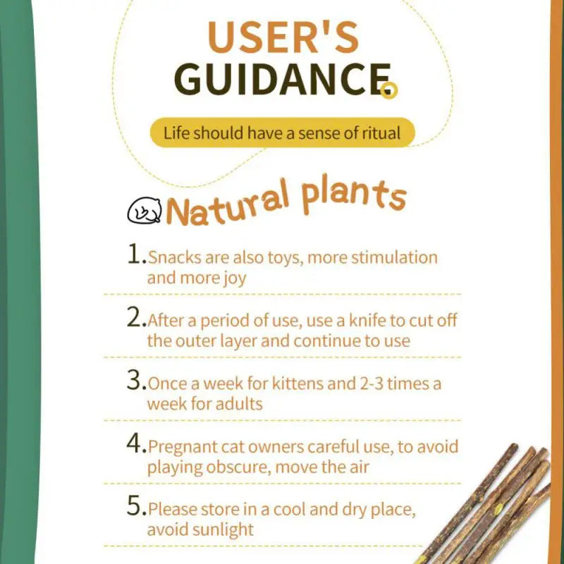 Cat Snack Sticks - Natural Catnip Toy 100pcs