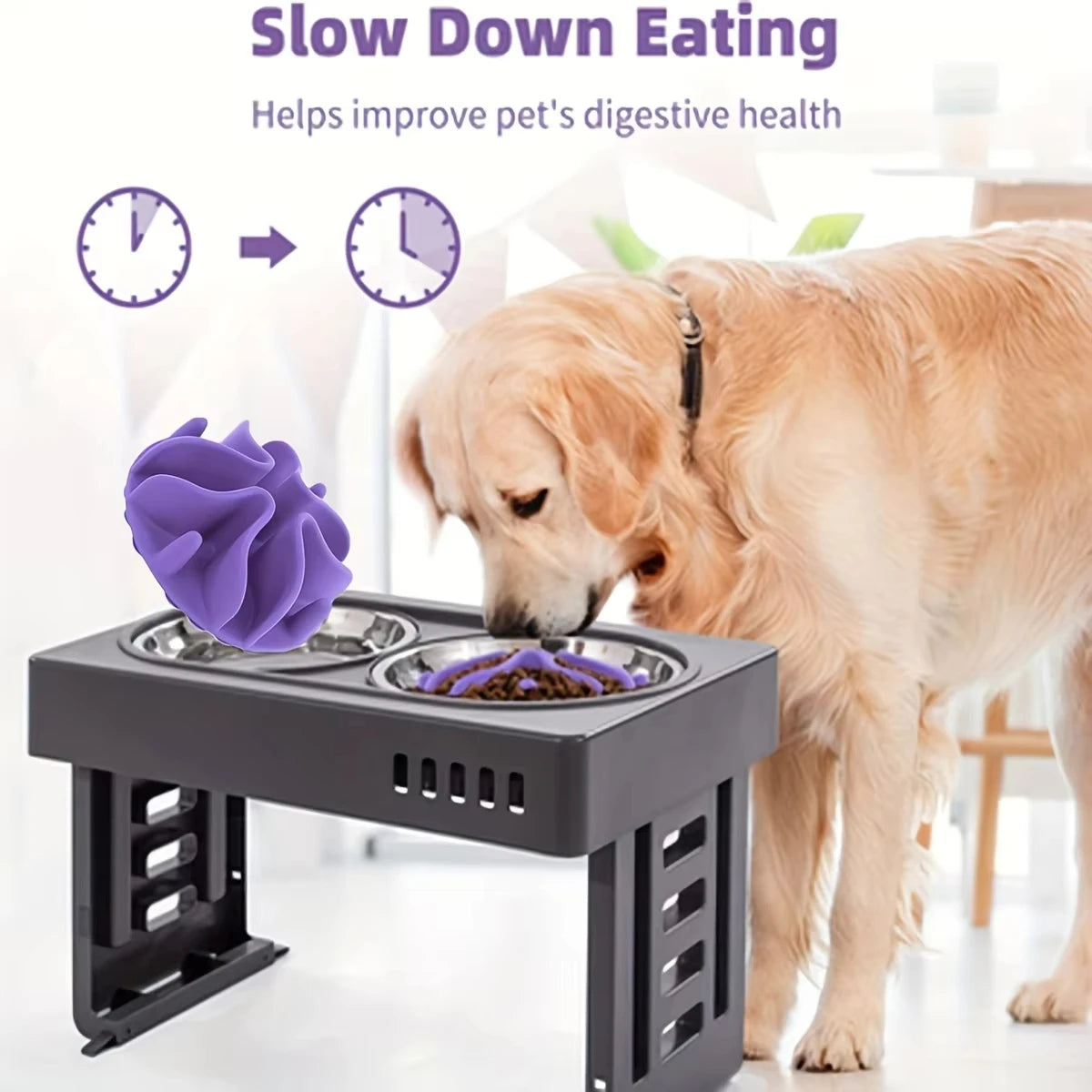 Silicone Slow Feeder Dog Bowl Insert - Puzzle Design