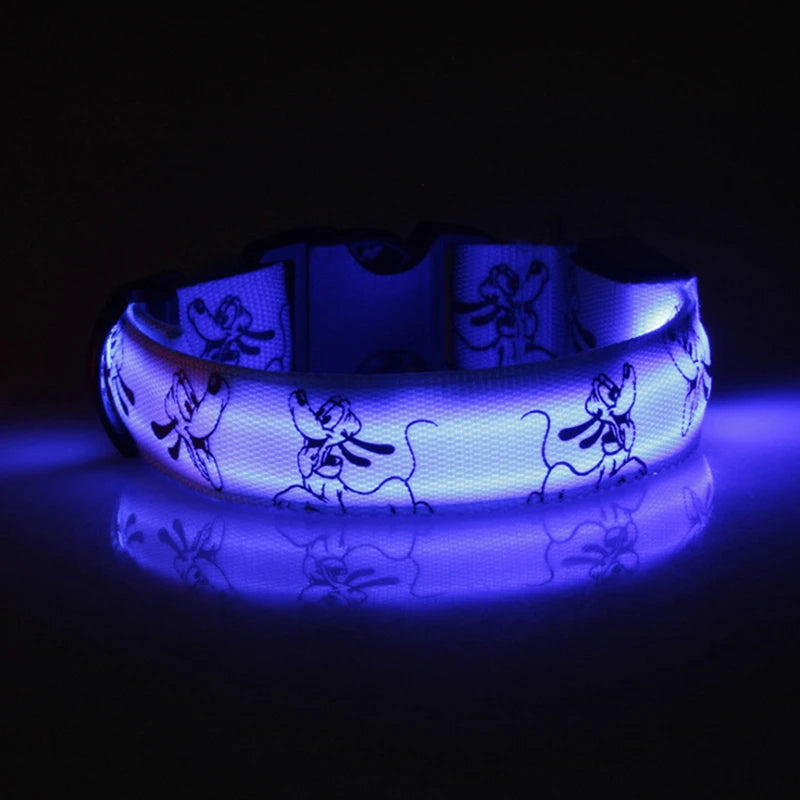 LED Dog Collar - USB Rechargeable Night Safety Light