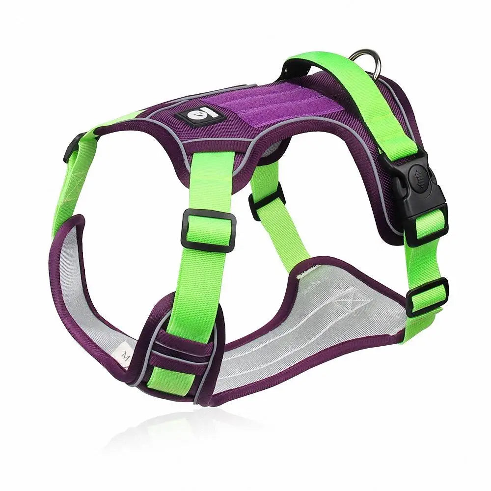 Reflective Dog Harness - Adjustable Oxford Vest for Large Dogs