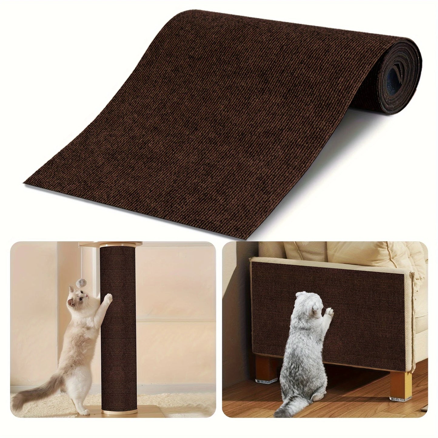 Trimmable Cat Scratching Mat - Self-Adhesive Furniture Protector