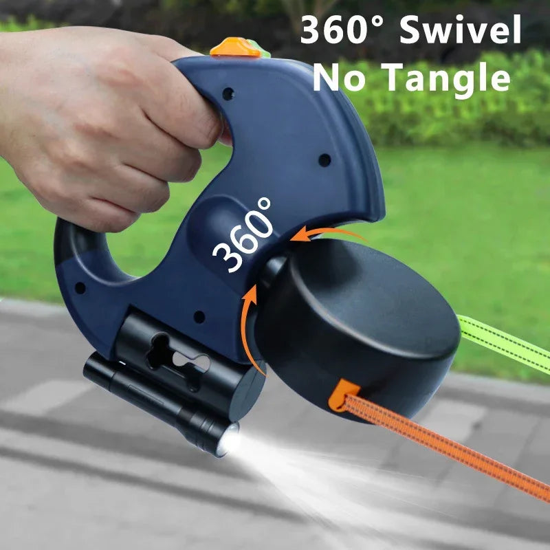 Retractable Dog Leash - Dual Pet Leash with Light