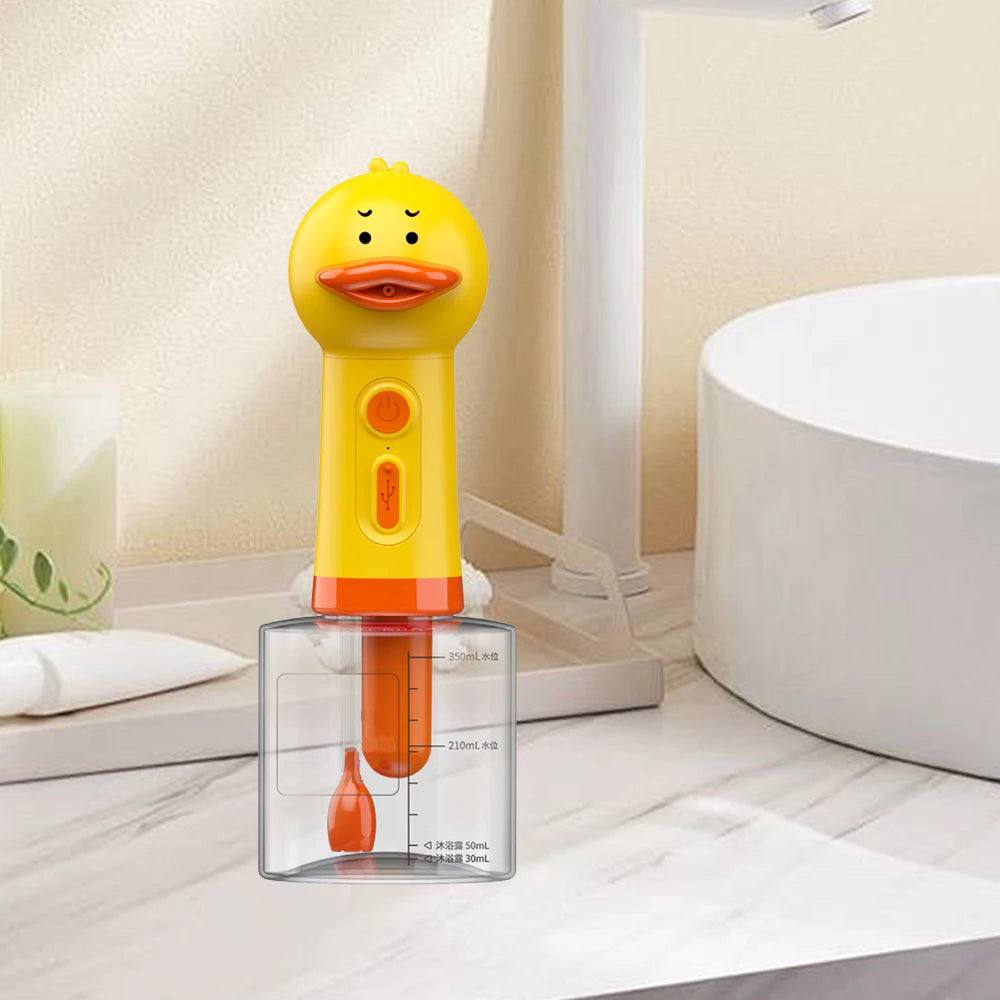 Yellow Duck Pet Cleaning Bathing Electric Foam Machine Usb Charging Automatic Soap Dispenser Foam Machine Pet Accessories