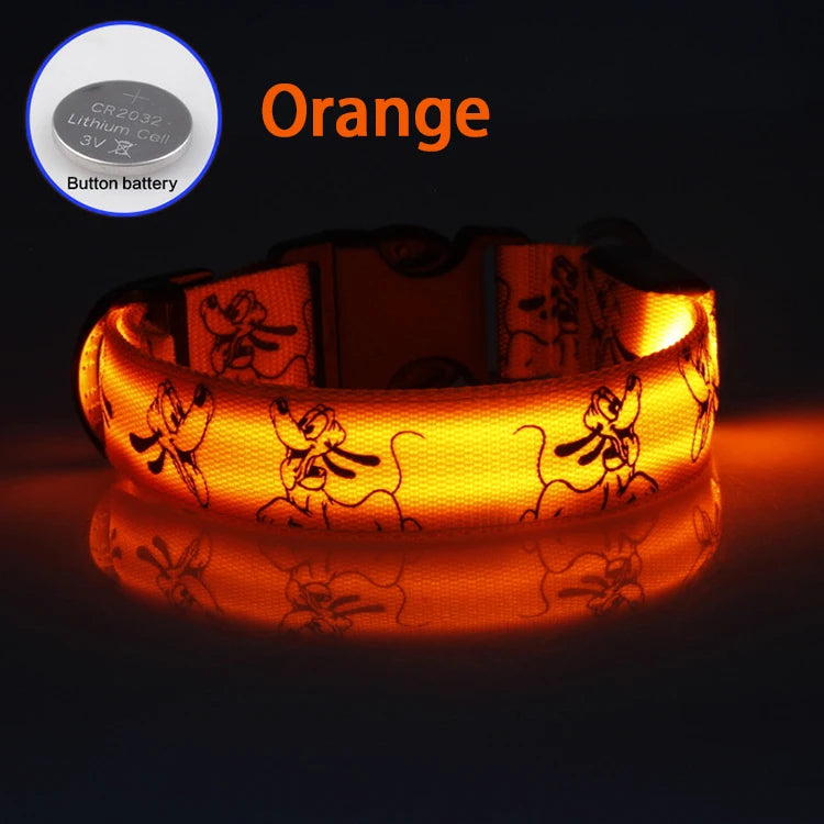 LED Dog Collar - USB Rechargeable Night Safety Light
