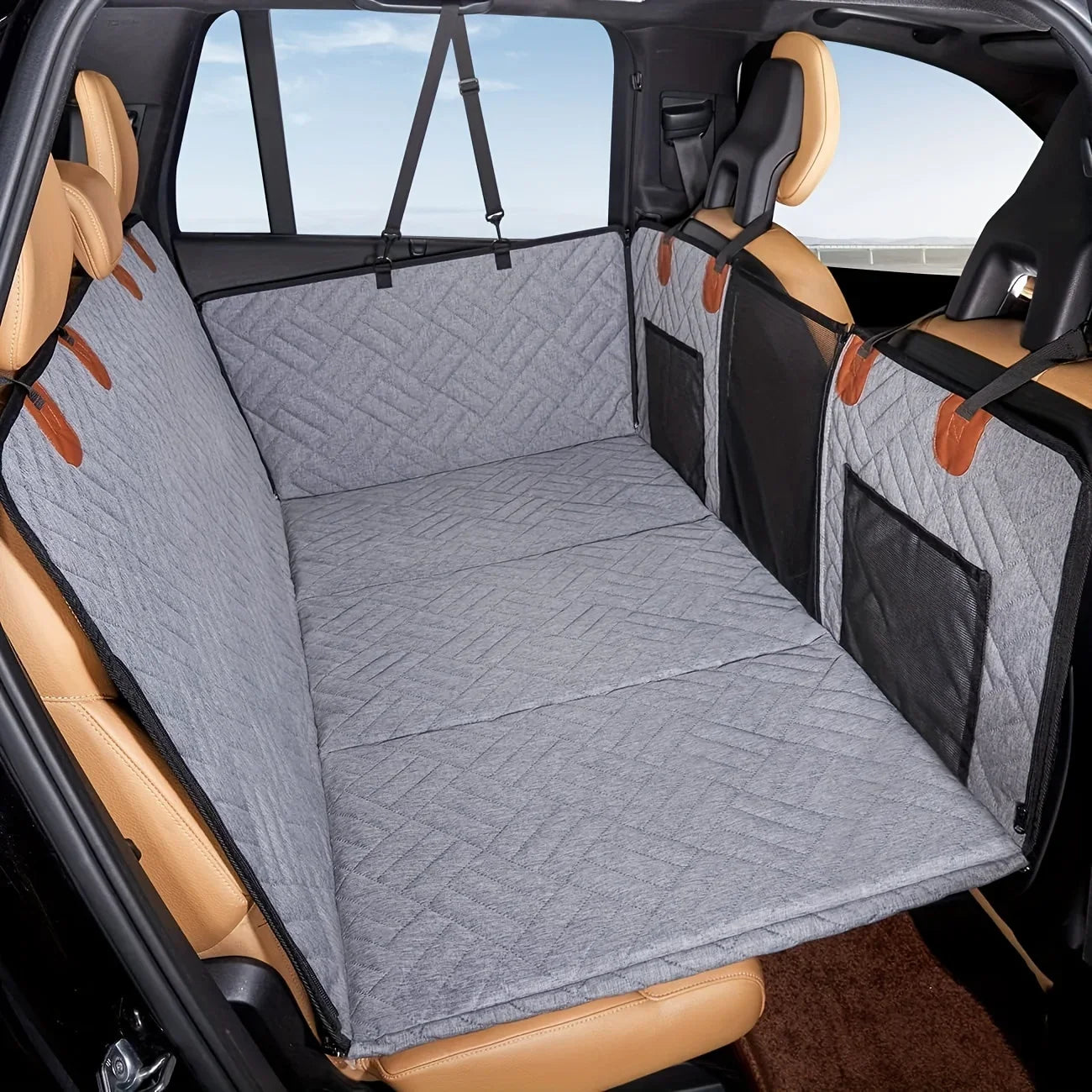 Dog Car Seat Cover - Waterproof Hammock for Back Seat