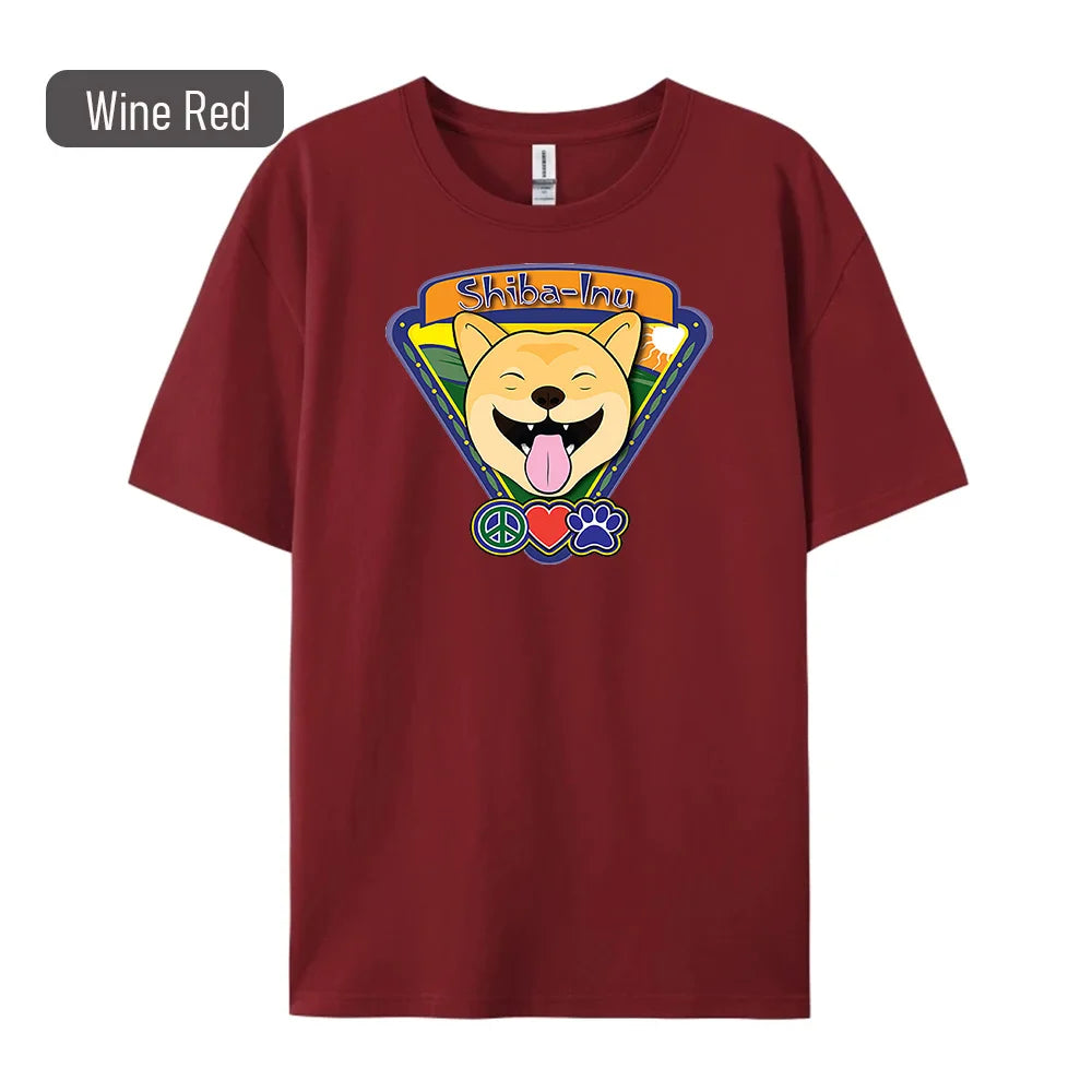 Shiba Inu Print Women's T-Shirt - Hip Hop Fashion Tee