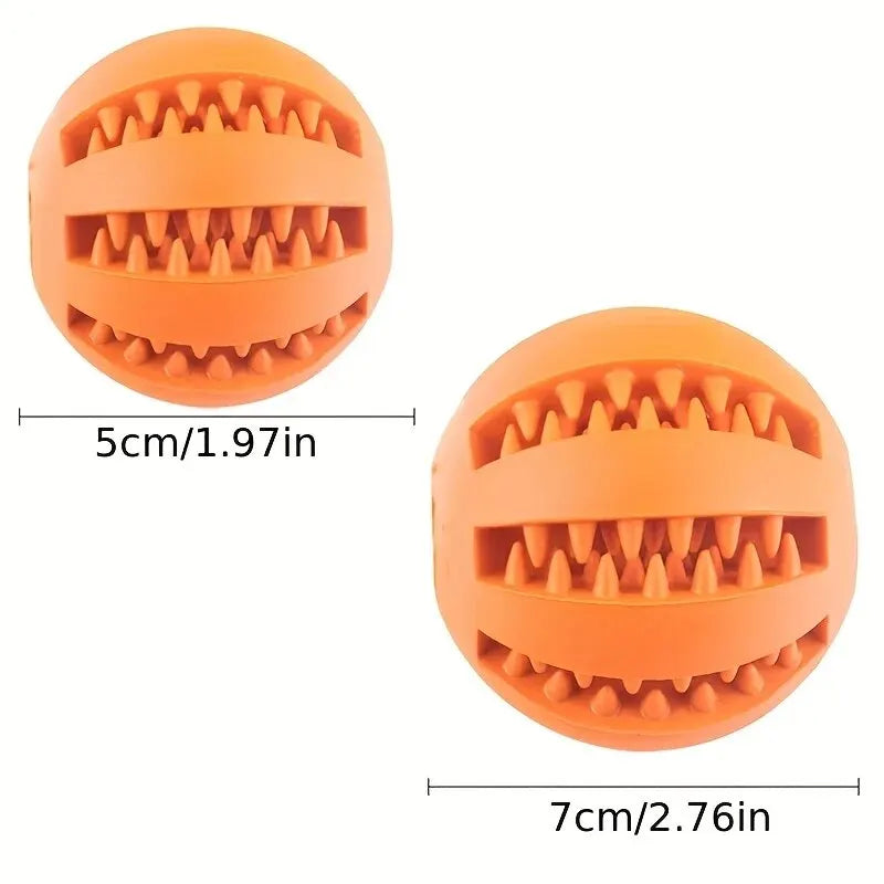 Interactive Dog Treat Ball - Bite-Resistant Tooth Cleaning Toy