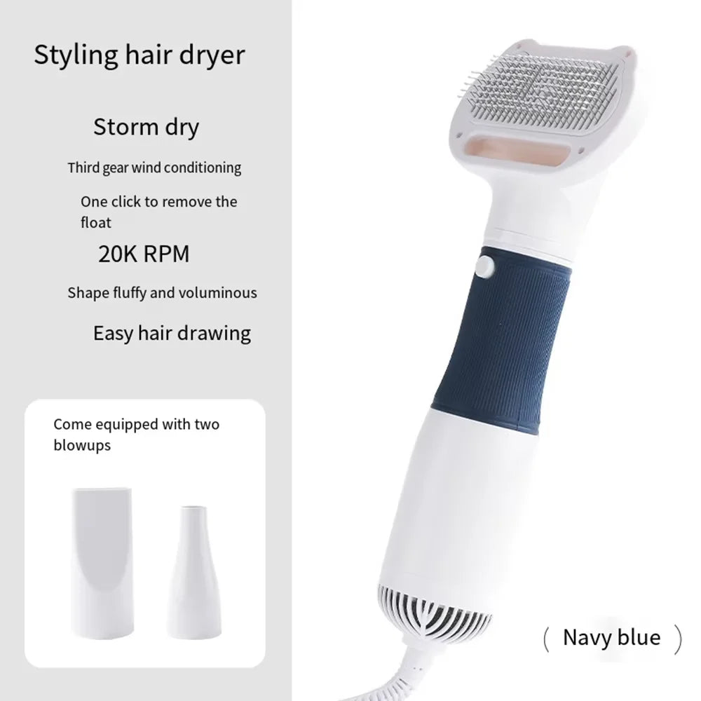 Dog Hair Dryer Brush - 3-in-1 Grooming Tool