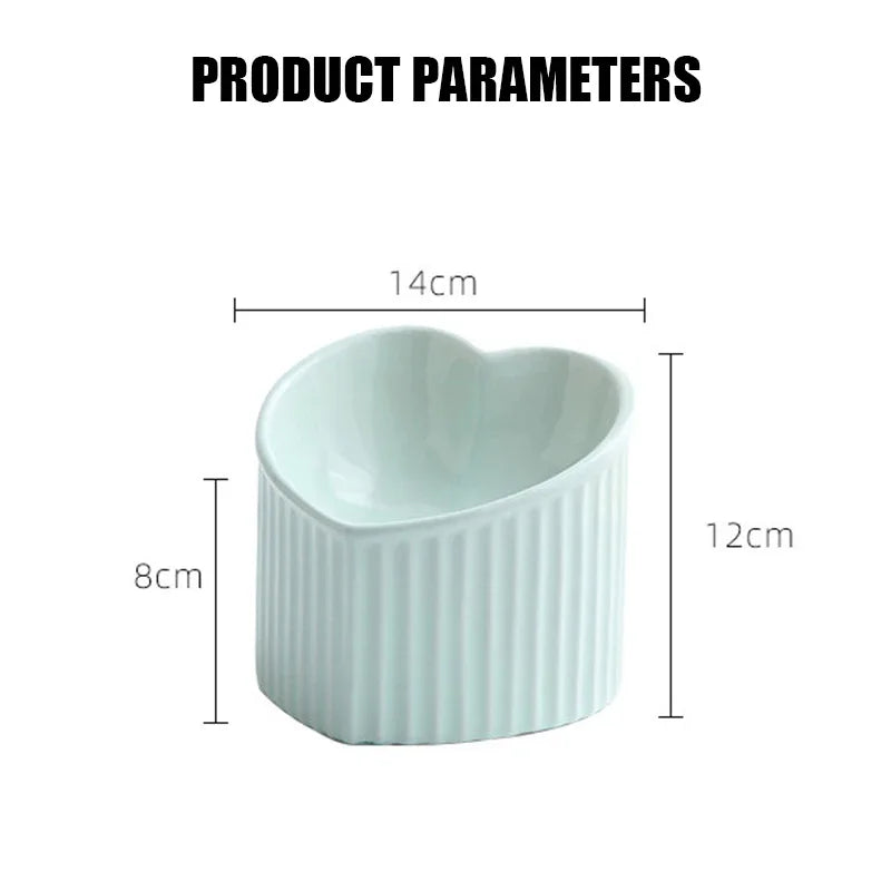 Cat Bowl - Ceramic Tilted Elevated Feeder