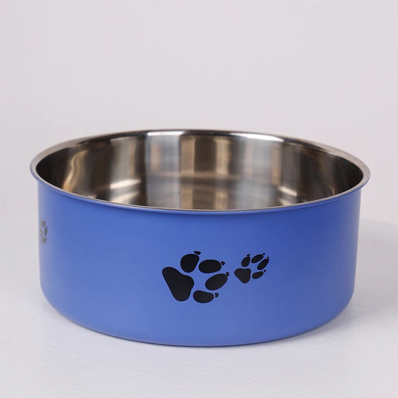 Stainless Steel Pet Bowl with Cartoon Pattern