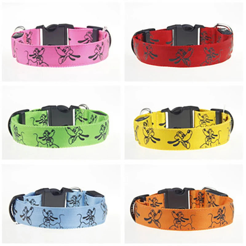 LED Dog Collar - USB Rechargeable Night Safety Light