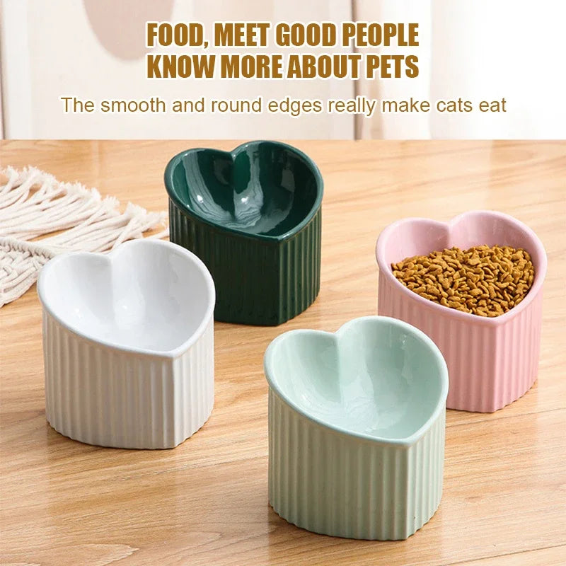 Cat Bowl - Ceramic Tilted Elevated Feeder