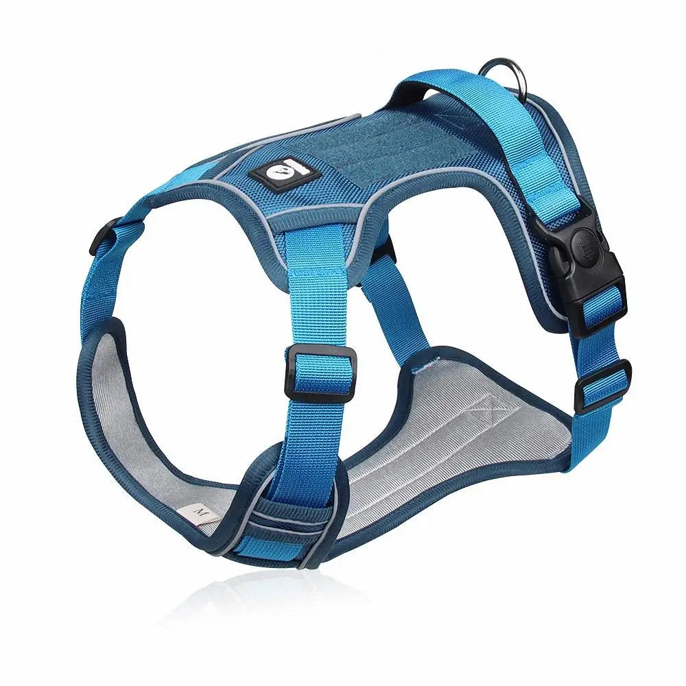Reflective Dog Harness - Adjustable Oxford Vest for Large Dogs